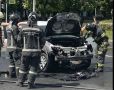В Калининграде на ходу полыхнуло такси