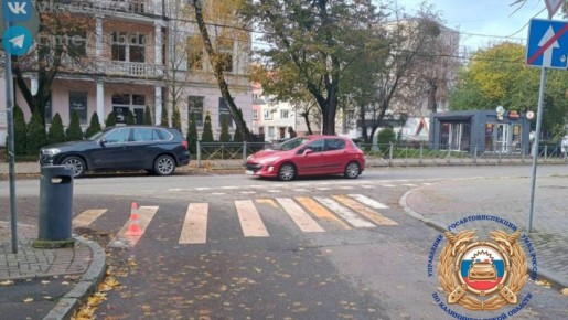 Вчера в Калининграде сбили пешехода на переходе