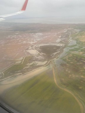 Затопленные поля в Калининградской области после циклона «Лотар»