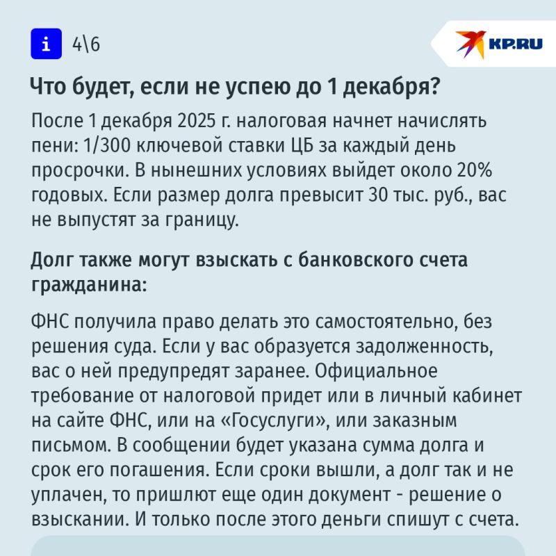 Заплати налоги и спи спокойно: какие платежи нужно сделать до 1 декабря Заплати налоги и спи спокойно: какие платежи нужно сделать до 1 декабря