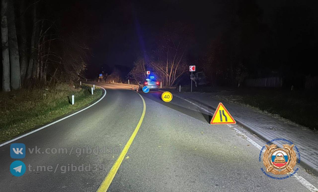 Славский район. . По предварительным данным, 05.11.2025 года в 20:40 на 3 км 41 метров автодороги «Гвардейск (от п. Талпаки) – р. Неман» - Славск» двигался автомобиль «Ауди» под управлением 43-летнеговодителя, который...