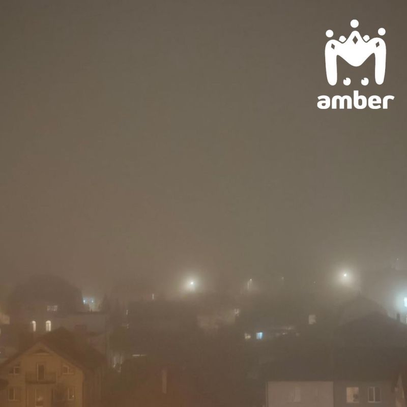 Вот такой плотный туман разлёгся ночью по области