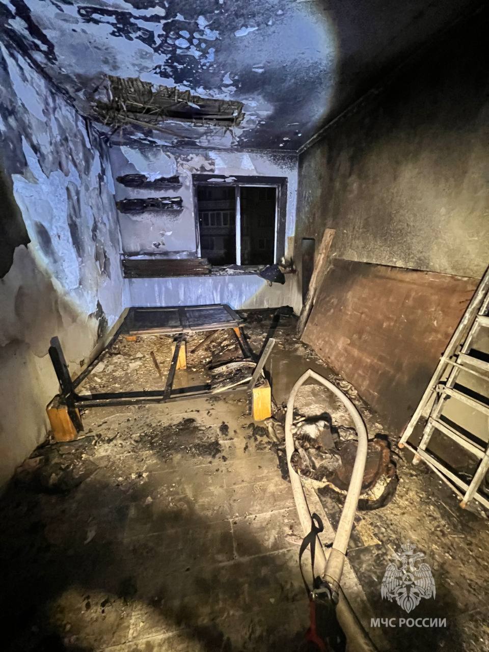 Сотрудники МЧС России спасли двух человек на пожаре в Калининграде