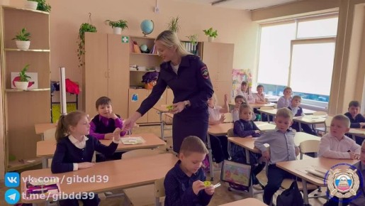 В Калининграде сотрудники Центра ДиТН ПБДД ГИБДД проводят уроки безопасности в 25 школе