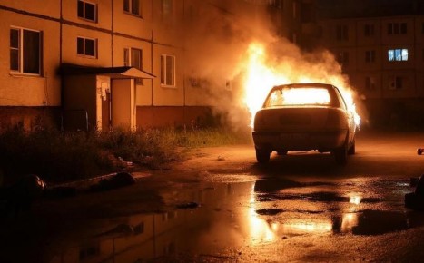 В Калининграде озверевший мужик сжёг женщине её «Мазду»