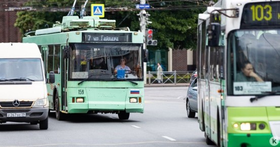 В Калининграде заблокировано движение троллейбуса №1