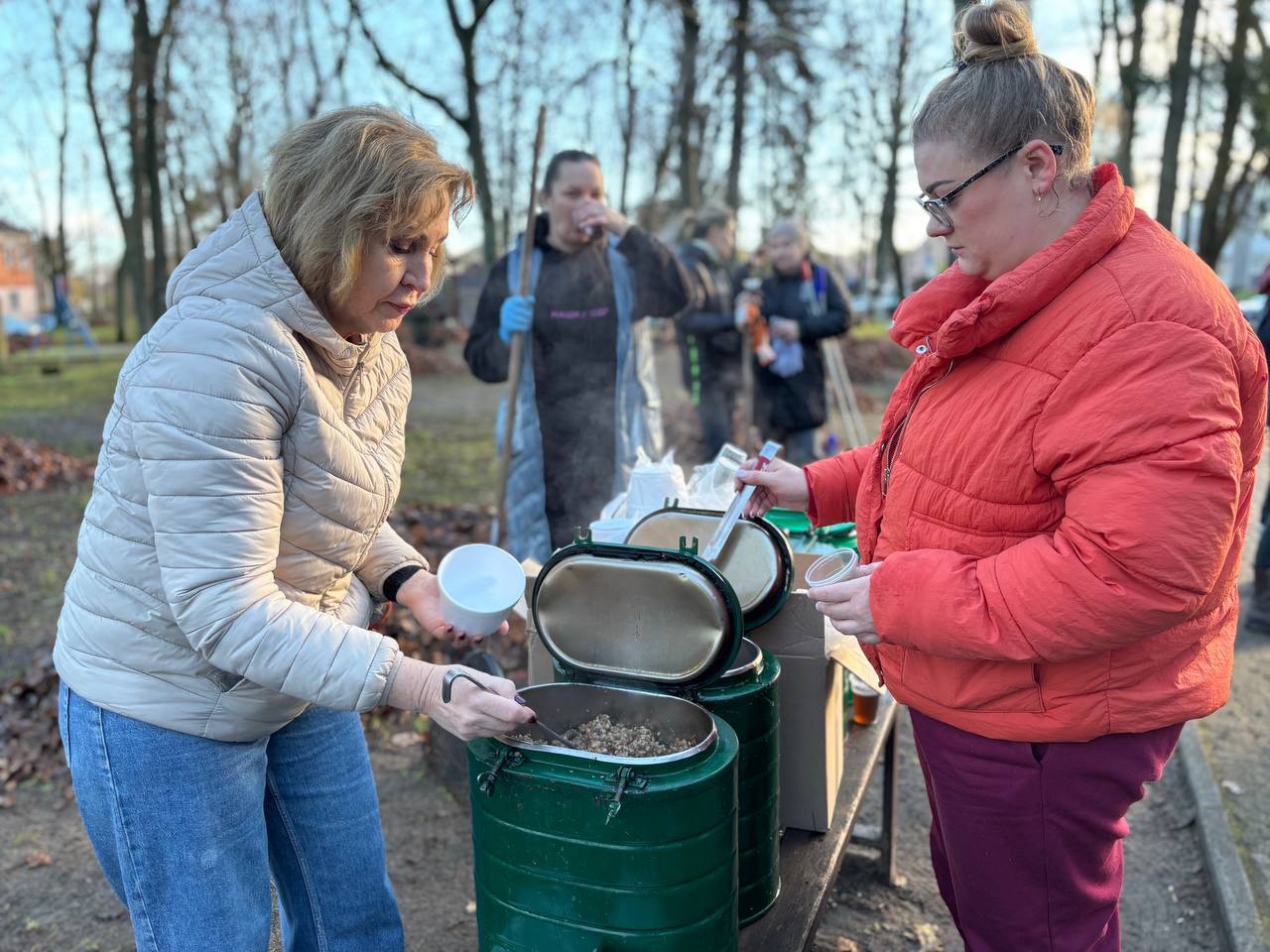 Жители Ладушкина освободили городской парк от листьев Жители Ладушкина освободили городской парк от листьев
