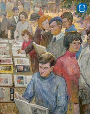В Музее изобразительных искусств можно увидеть картину калининградского книжного базара 1970-х годов
