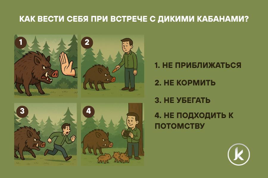 Что делать при встрече с дикими кабанами в Калининградской области?