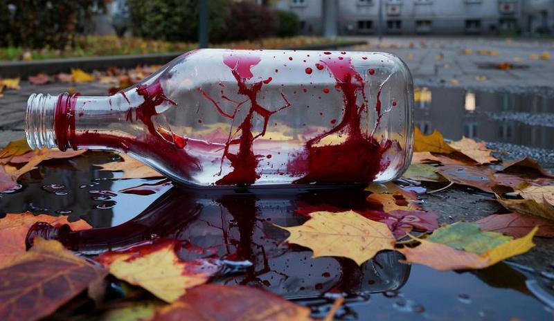 В Калининграде девушка бутылкой довела мужчину до крови