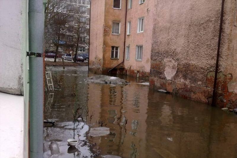 В Калининграде вступились за бабушку из дома в воде К