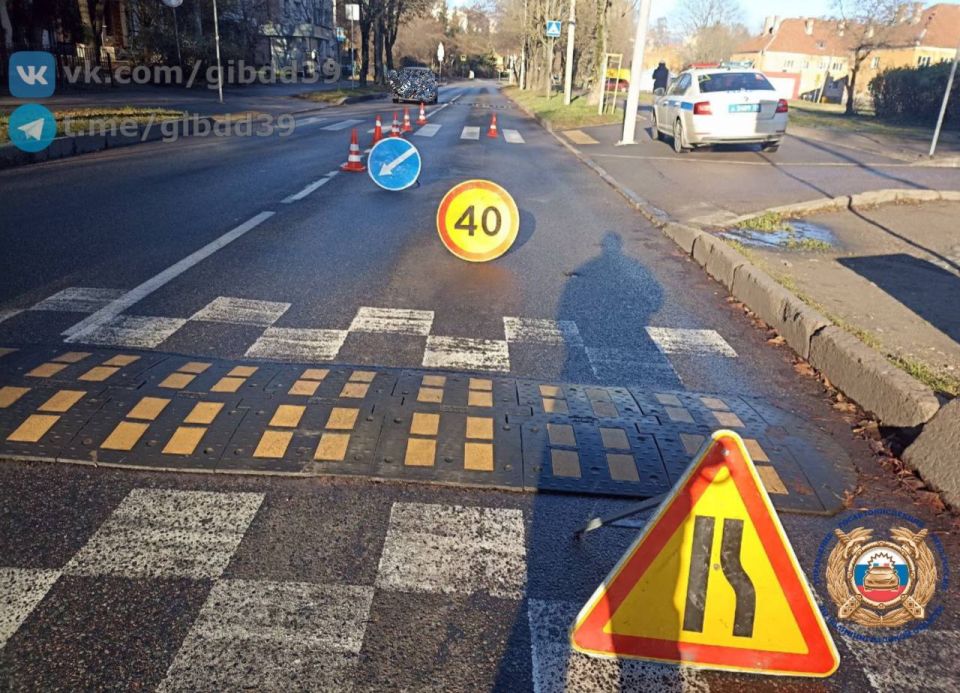 В субботу, 22 ноября в Калининграде на улице Нарвской на зебре сбили 50-летнего пешехода