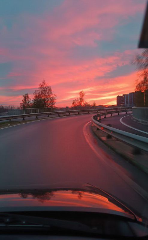 Потрясающий закат был в воскресенье в Калининграде