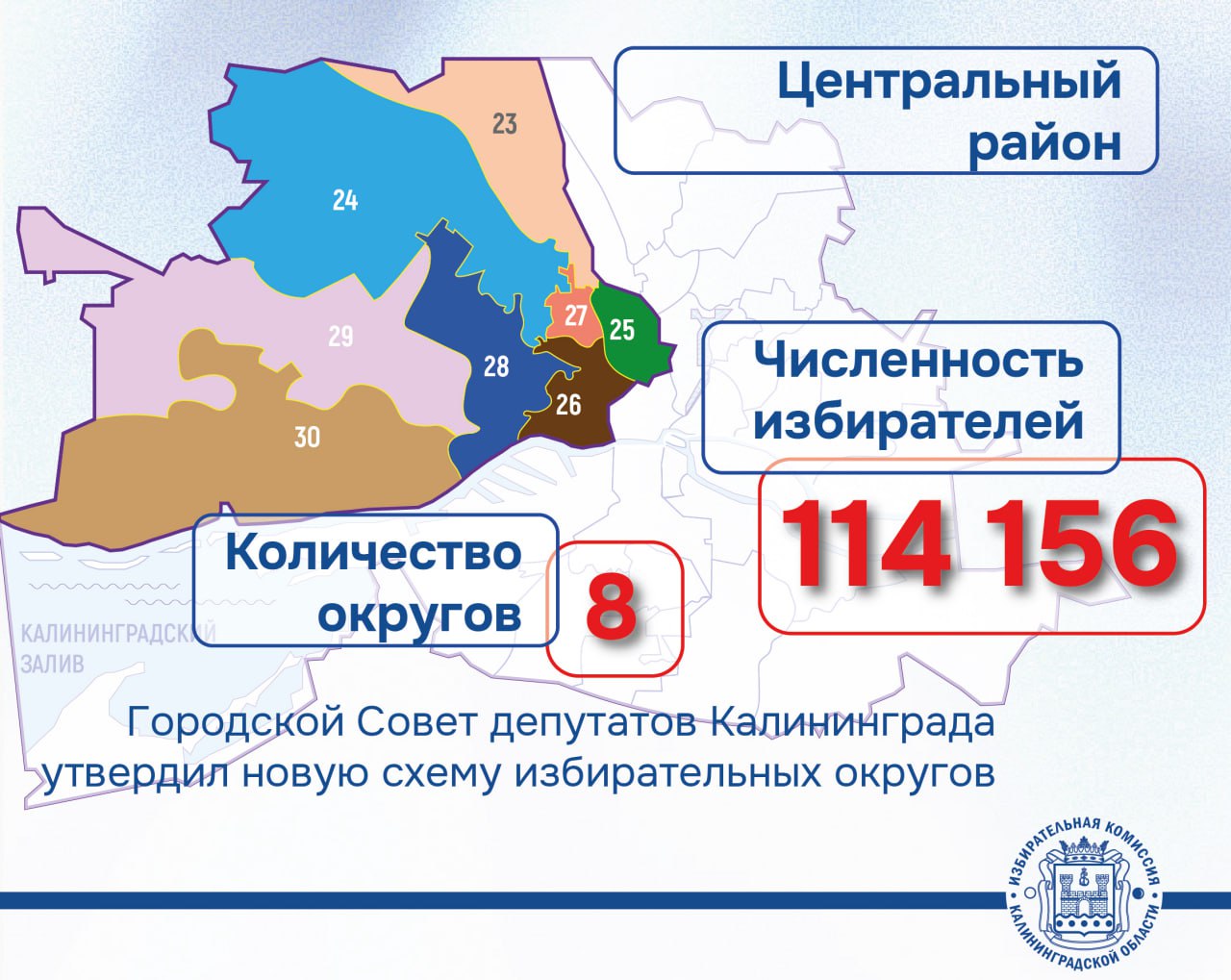 Городской Совет депутатов Калининграда утвердил своим решением новую схему избирательных округов Городской Совет депутатов Калининграда утвердил своим решением новую схему избирательных округов