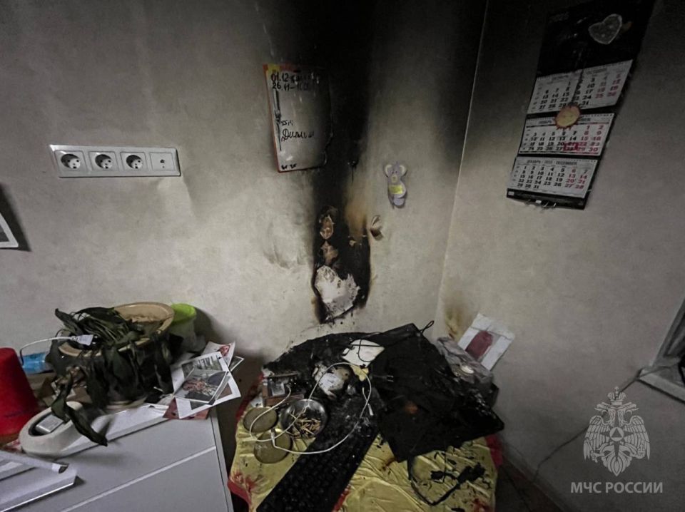 Непотушенная свеча стала причиной пожара в Калининграде