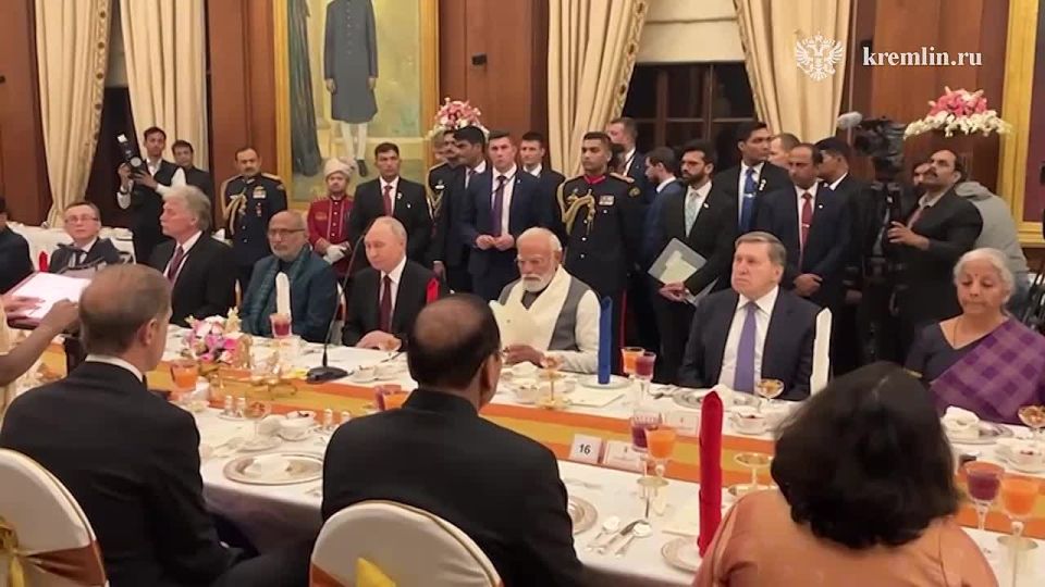 Государственный приём от имени Президента Республики Индии Дроупади Мурму в честь Президента Российской Федерации
