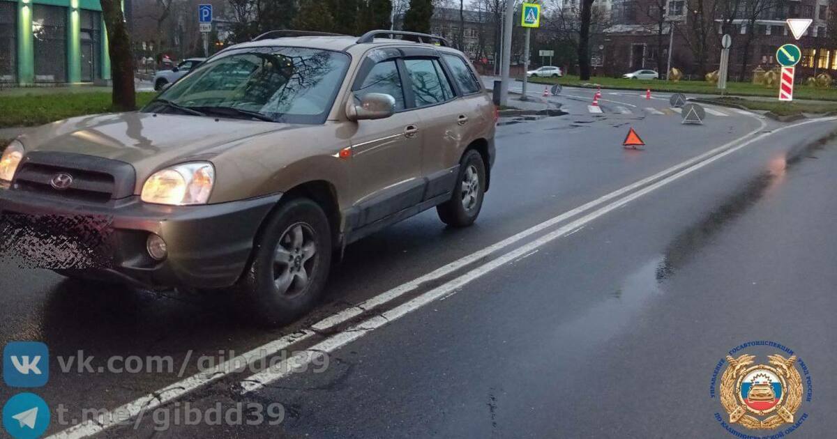 В Калининграде на улице Дмитрия Донского водитель 1945 года рождения сбил двух пешеходов