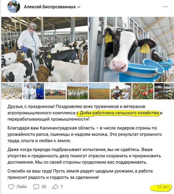 В Калининграде дважды отпраздновали День работников сельского хозяйства В Калининграде дважды отпраздновали День работников сельского хозяйства