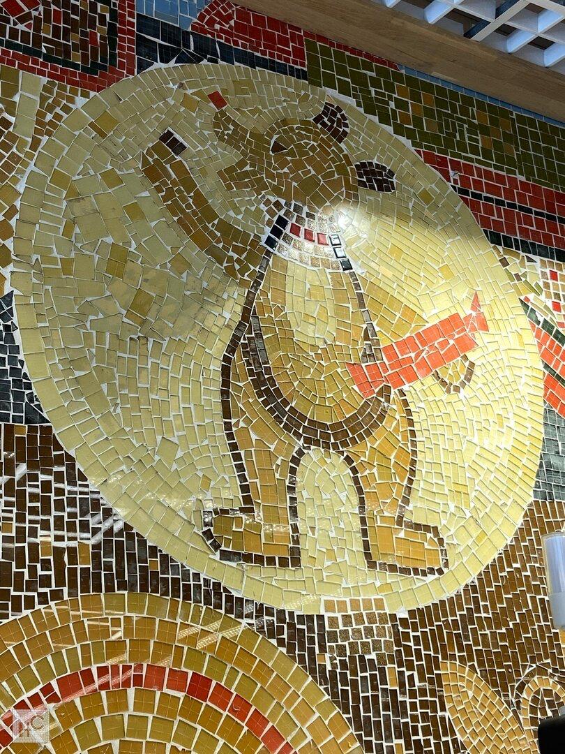 В магазине Советска сохранили мозаику со слоном и мишкой В магазине Советска сохранили мозаику со слоном и мишкой