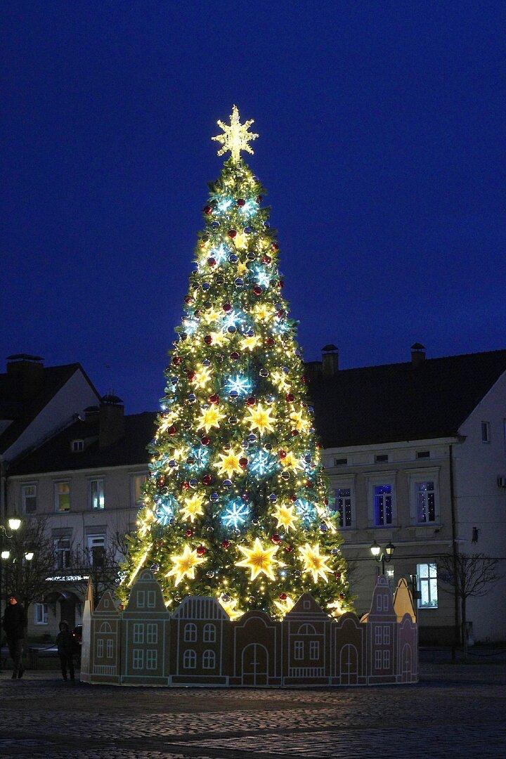 На главной площади Гвардейска установили сразу две ёлки