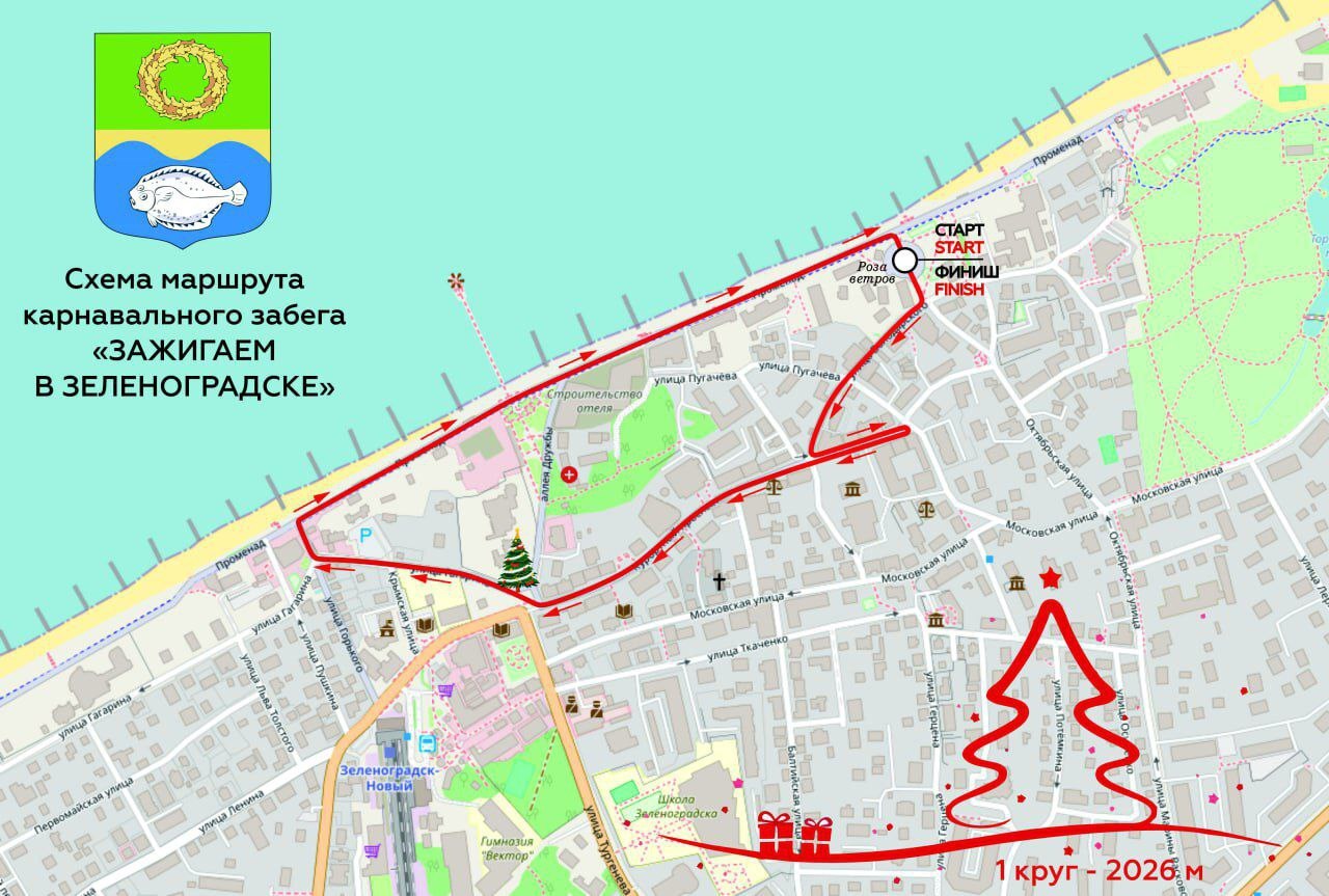 Более 60 Дедов Морозов и других сказочных персонажей пробегут 2026 метров по Зеленоградску в новогоднем костюмированным карнавальном забеге Более 60 Дедов Морозов и других сказочных персонажей пробегут 2026 метров по Зеленоградску в новогоднем костюмированным карнавальном забеге