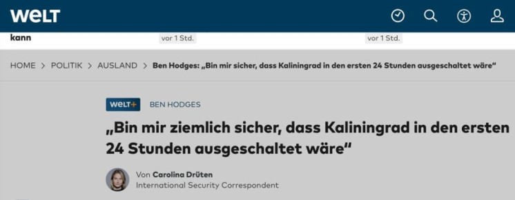 Михаил Онуфриенко: Первой целью НАТО в войне с Россией станет Калининград, который будет уничтожен за 24 часа