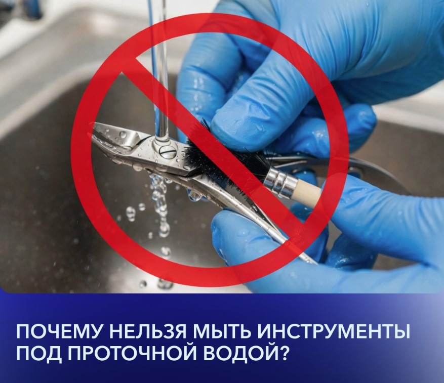 Почему стоит избегать промывки инструментов под проточной водой