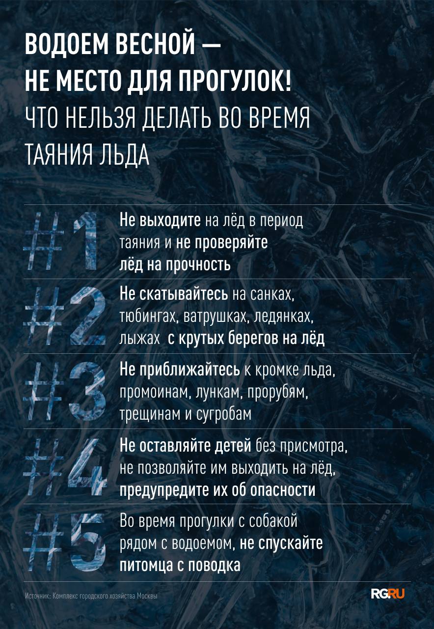 Что нельзя делать во время таяния льда?