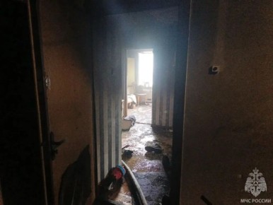 В Калининграде случился пожар в многоквартирном доме, пострадали взрослые и ребенок