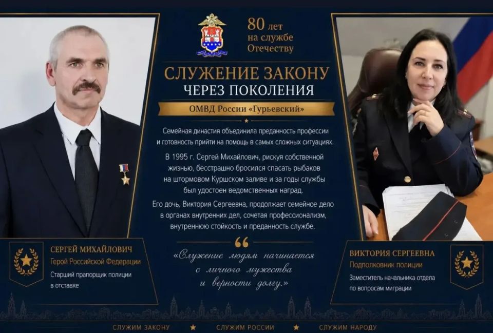 #80летУМВДКалининград Семейная династия на страже закона!