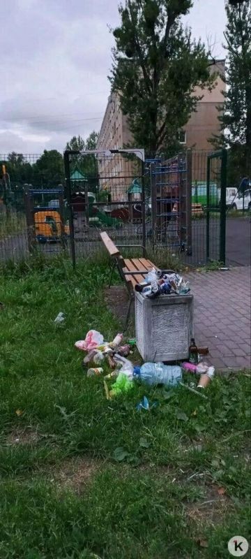 Детскую площадку на Портовой каждый вечер заваливают мусором Детскую площадку на Портовой каждый вечер заваливают мусором