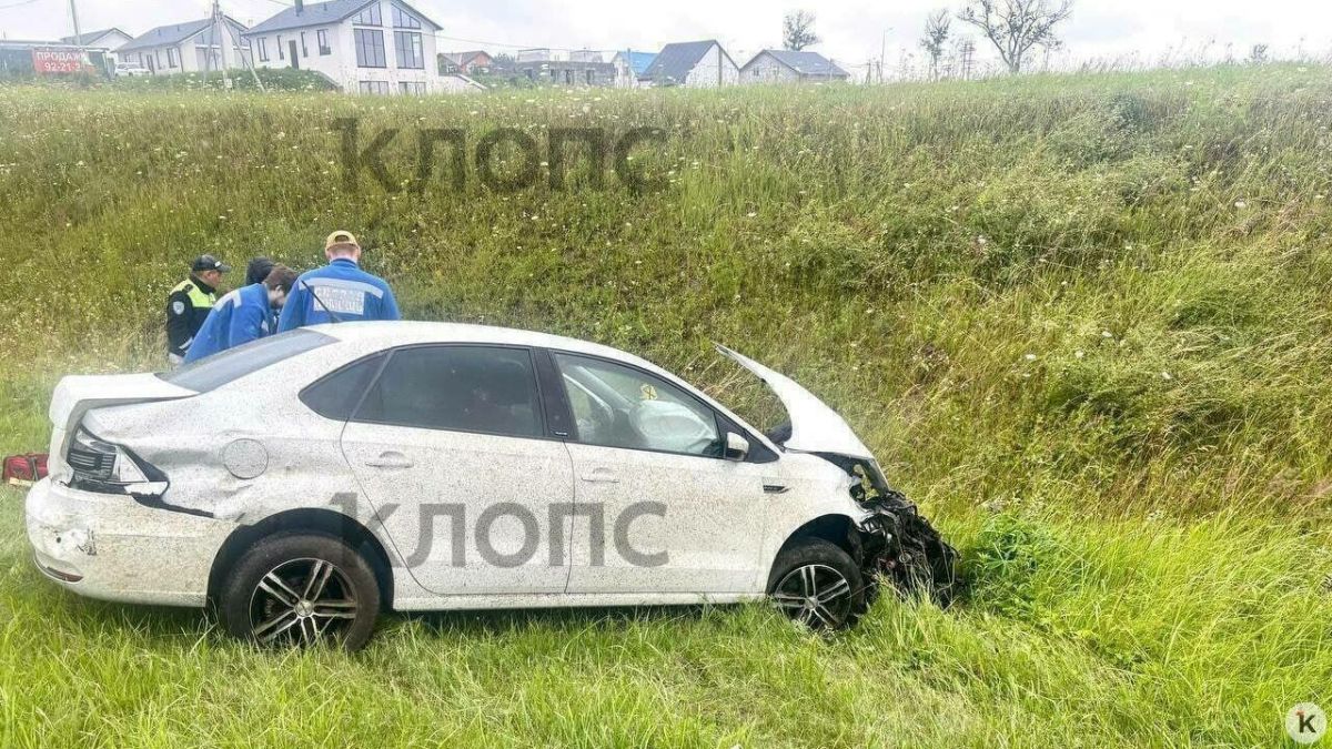 Под Калининградом шестилетняя девочка вылетела из съехавшей в кювет машины
