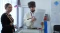 Сотрудники избирательного участка в Гурьевском округе пришли на выборы в традиционных костюмах