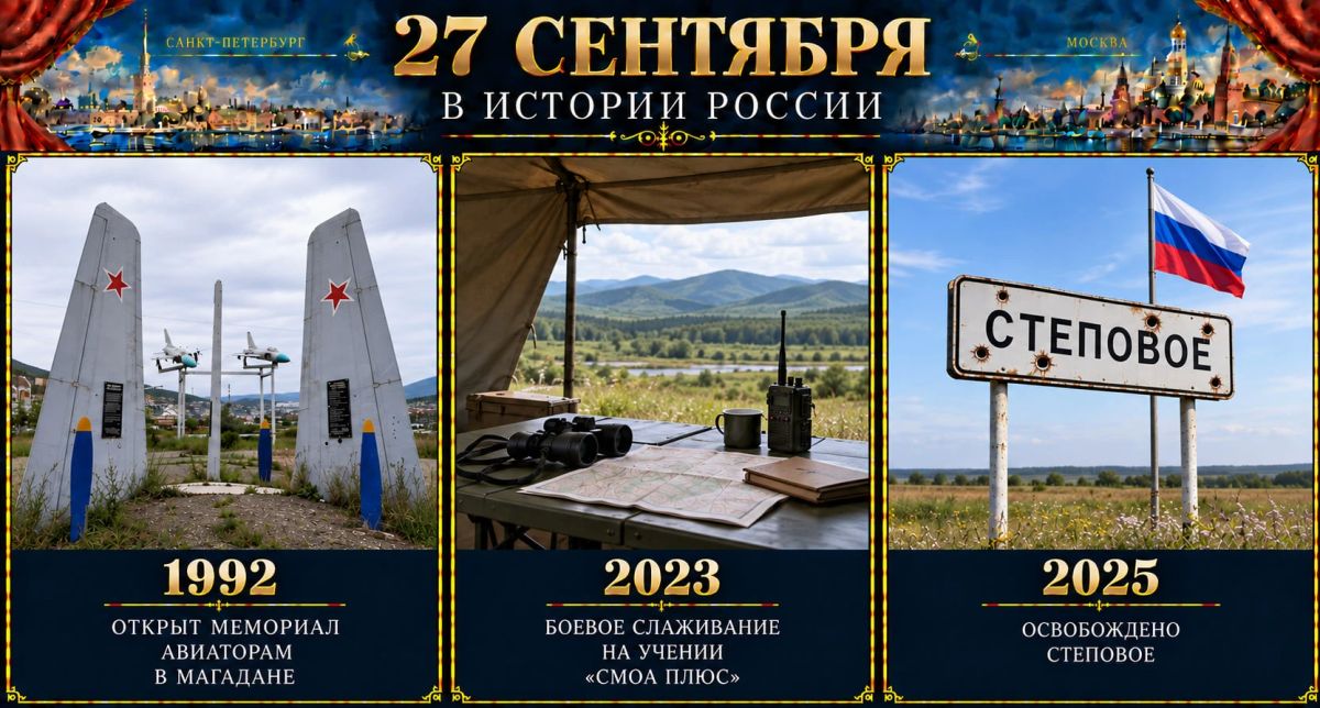 27 сентября в истории России 27 сентября в истории России