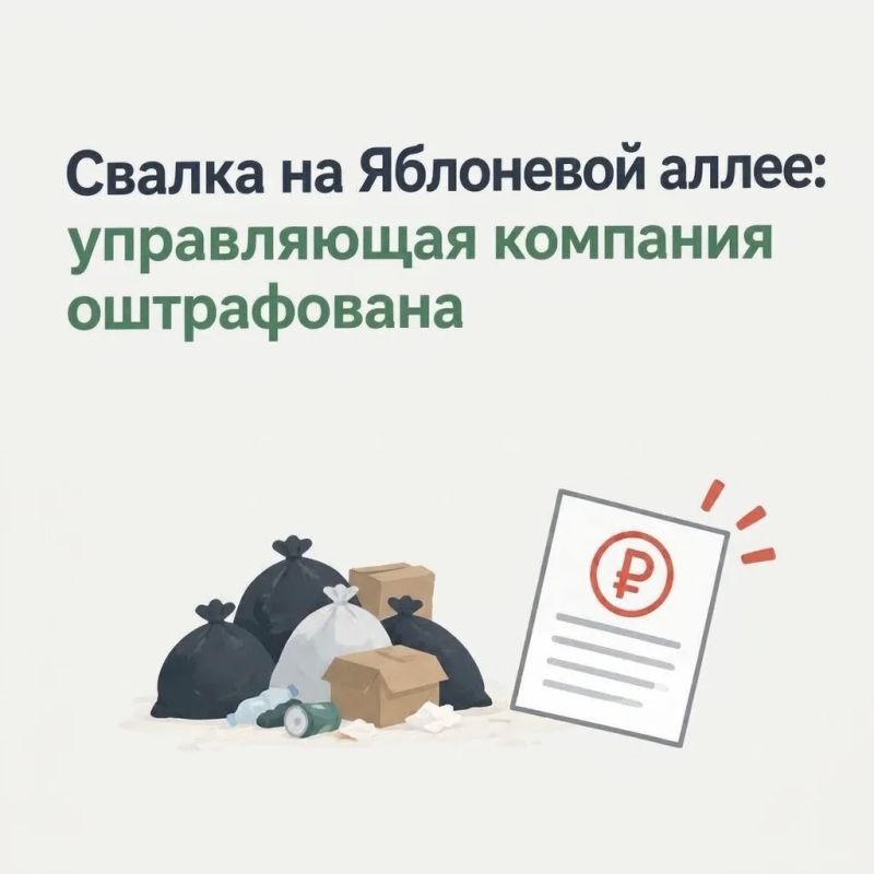 Свалка на Яблоневой аллее: управляющая компания оштрафована