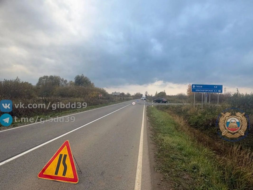 На трассе под Гусевом автомобиль насмерть сбил велосипедиста