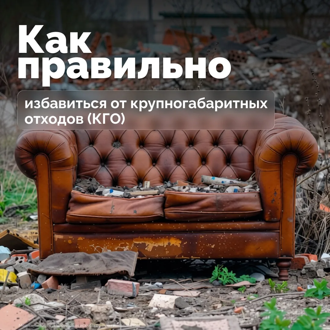 Напоминаем, что старая мебель, техника или элементы ремонта нельзя оставлять у обычных контейнеров для ТКО