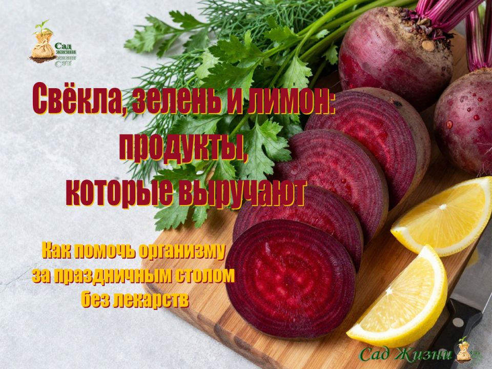 Натуральные помощники: как свёкла, зелень и лимон облегчают праздники