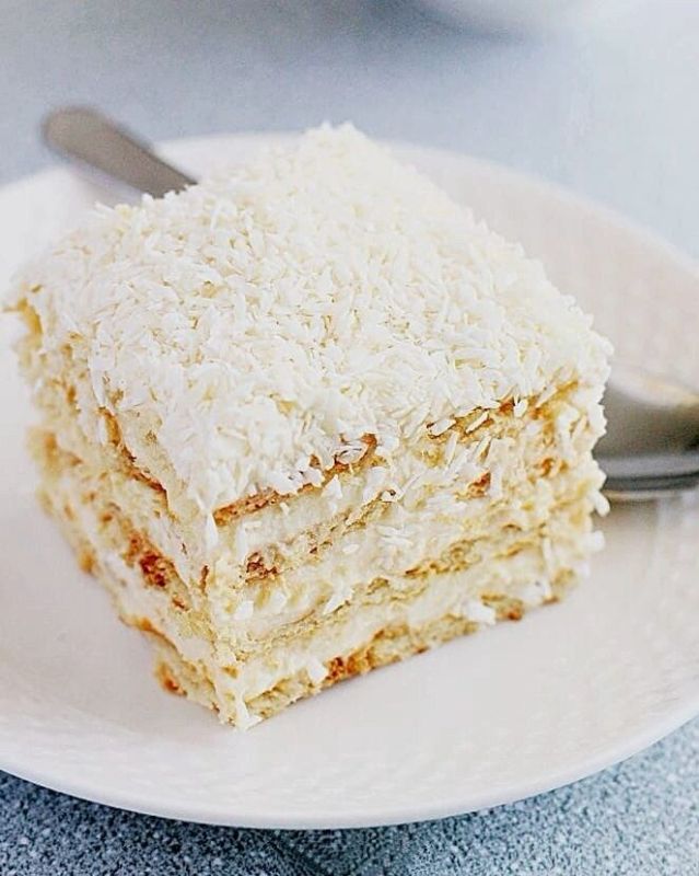 Легкий торт «Рафаэлло» без выпечки – быстро и очень вкусно